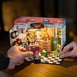 Rolife Garage Workshop Wooden Diorama Kit