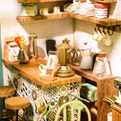 Rolife Simon's Coffee Shop Wooden Diorama Kit
