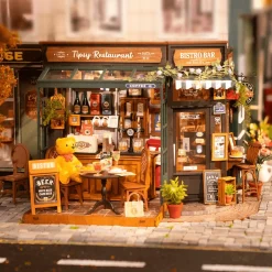 Rolife Tipsy Restaurant Wooden Diorama Kit