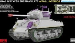 Rye Field Models 1/35 M4A3 Sherman 76W VVSS Late with Interior Standard Kit