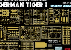 Rye Field Models 1/35 Pz.Kpfw.VI Ausf.E Tiger I Early Production Kursk 1943 Michael Wittmann Standard Kit