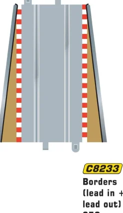Scalextric Lead In Lead Out Border Barrier (x2)