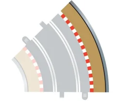 Scalextric Radius 2 Outer Border/Barrier 45 deg (x4)