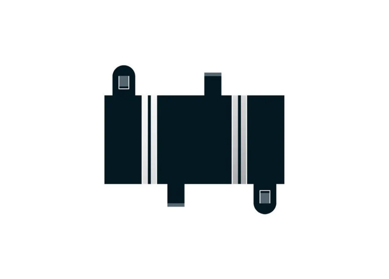 Scalextric Short Straight 78mm (x2)