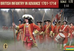 Strelets 1/72 War of Spanish Succession British Infantry in Advance 1701-1714