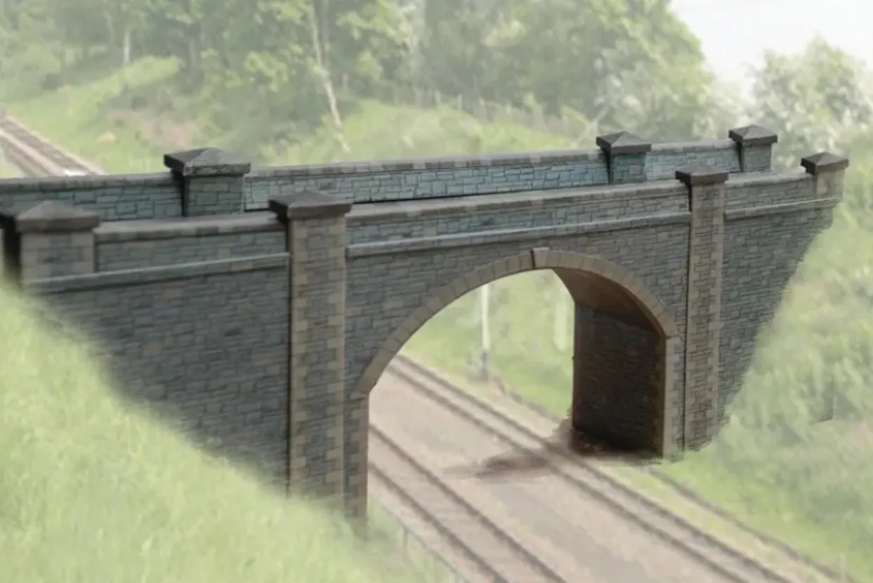 Superquick 1/76 Bridge & Tunnel Entrance (Stone) Card Building Kit