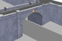 Superquick 1/76 Bridge & Tunnel Entrance (Engineers Brick) Card Building Kit