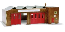 Superquick 1/76 Bus Depot, Fire Station, & Hanger Card Building Kit