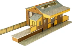 Superquick 1/76 Goods Depot (Red Brick) Card Building Kit