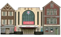 Superquick 1/76 Low Relief Cinema, Post Office & Shop Card Building Kit