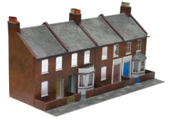 Superquick 1/76 Low Relief Terrace Fronts (Red Brick) Card Building Kit