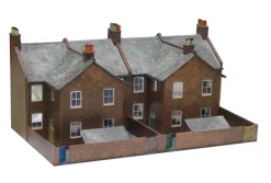Superquick 1/76 Low Relief Terrace Backs (Red Brick) Card Building Kit
