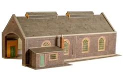 Superquick 1/76 Two Road Locomotive Shed Card Building Kit