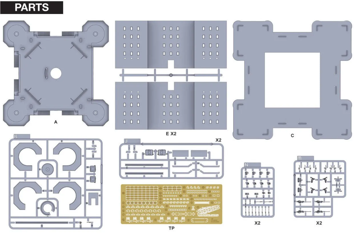 Takom 1/350 Flak Tower I Berliner Zoo G Tower Model Kit