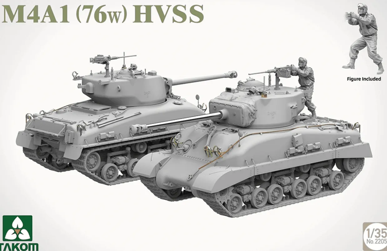 Takom 1/35 M4A1(76w) Sherman HVSS