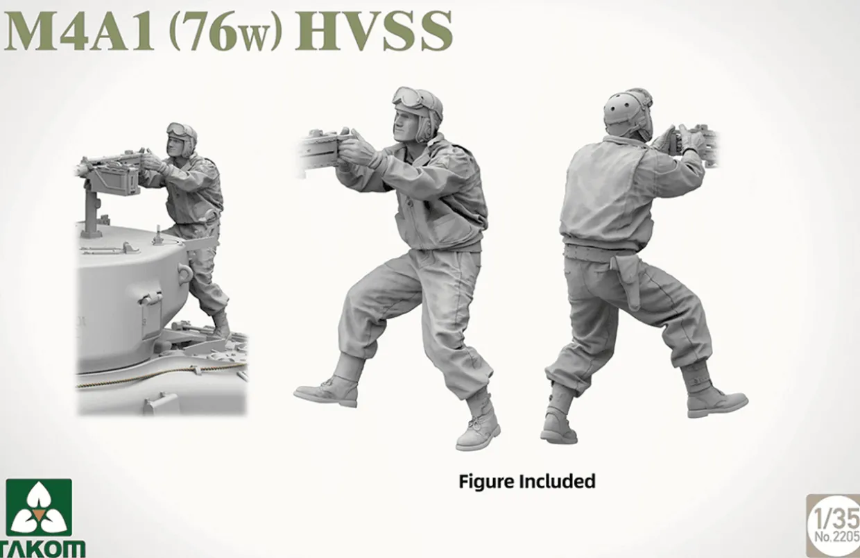 Takom 1/35 M4A1(76w) Sherman HVSS