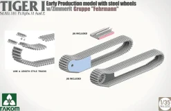 Takom 1/35 Pz.Kpfw.VI Ausg.E Tiger I Gruppe Fehrmann Early Production with Steel Wheels
