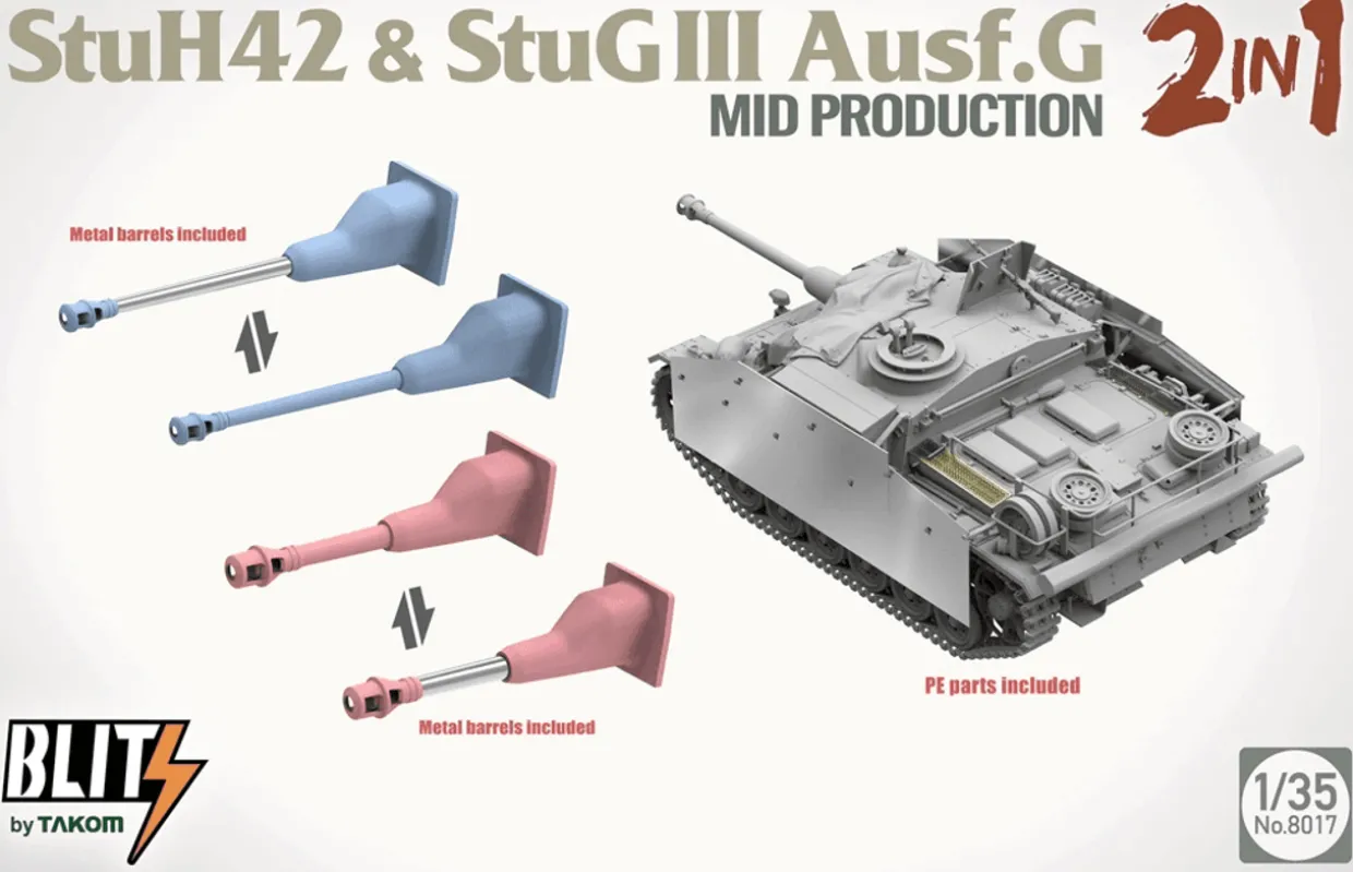 Takom 1/35 StuH.42 & StuG.III Ausf.G Mid Production with Stowage