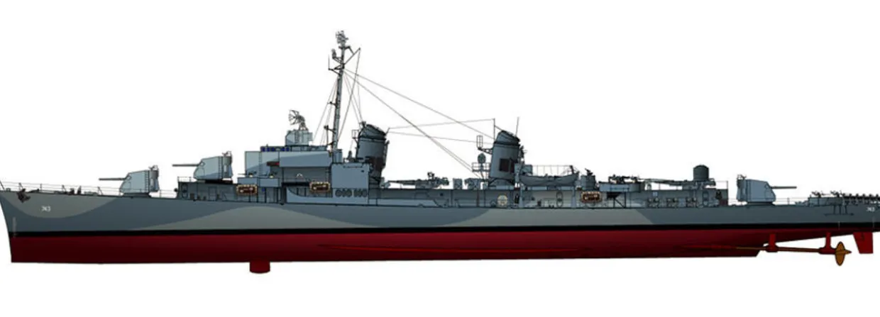 Takom 1/700 USS Southerland DD-743 Gearing Class Destroyer 1945 Model Kit