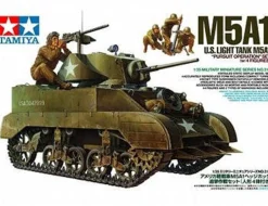 Tamiya 1/35 M5A1 Light Tank with Figures