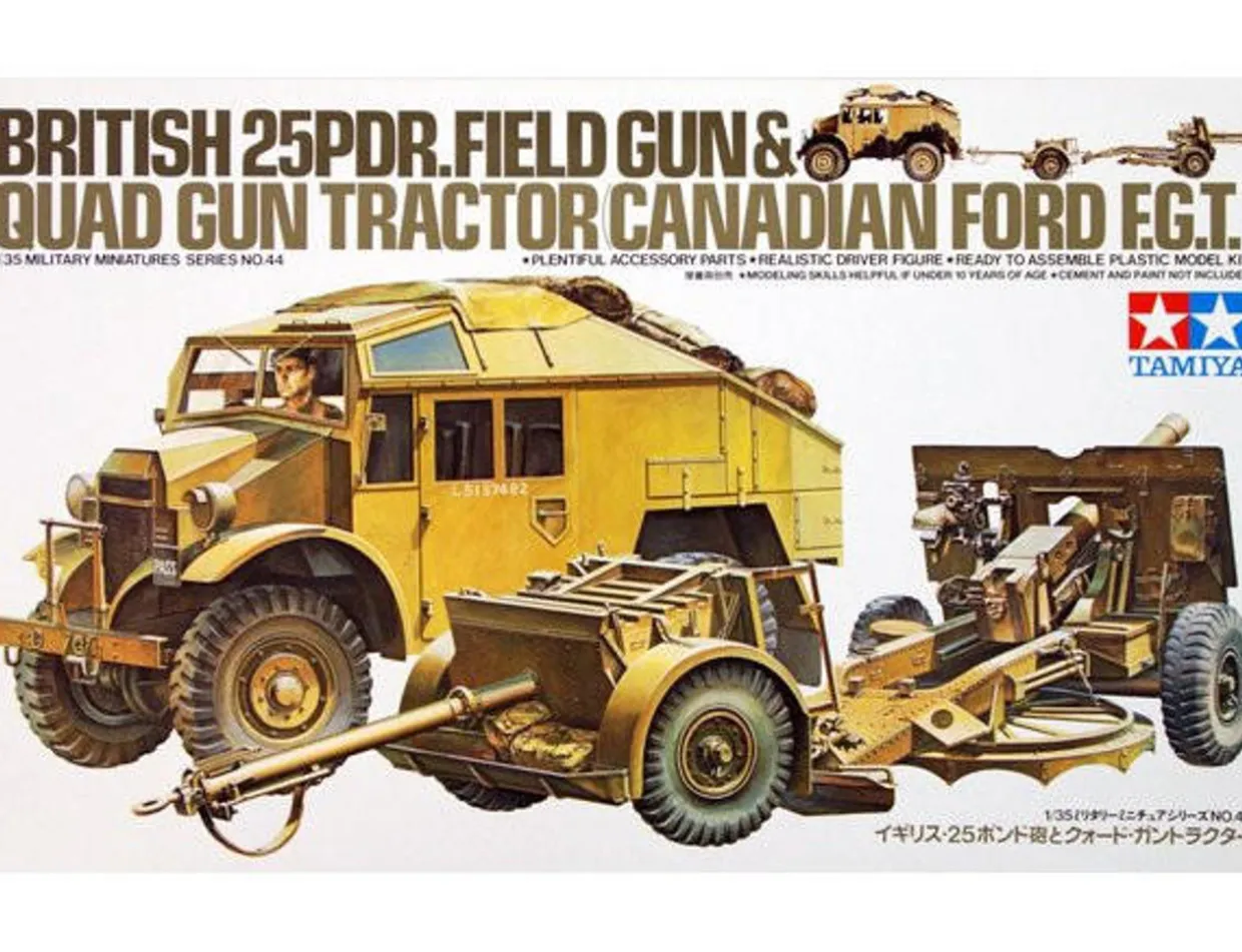 Tamiya 1/35 Ordnance QF 25-Pounder Howitzer & Morris C8 Quad Tractor