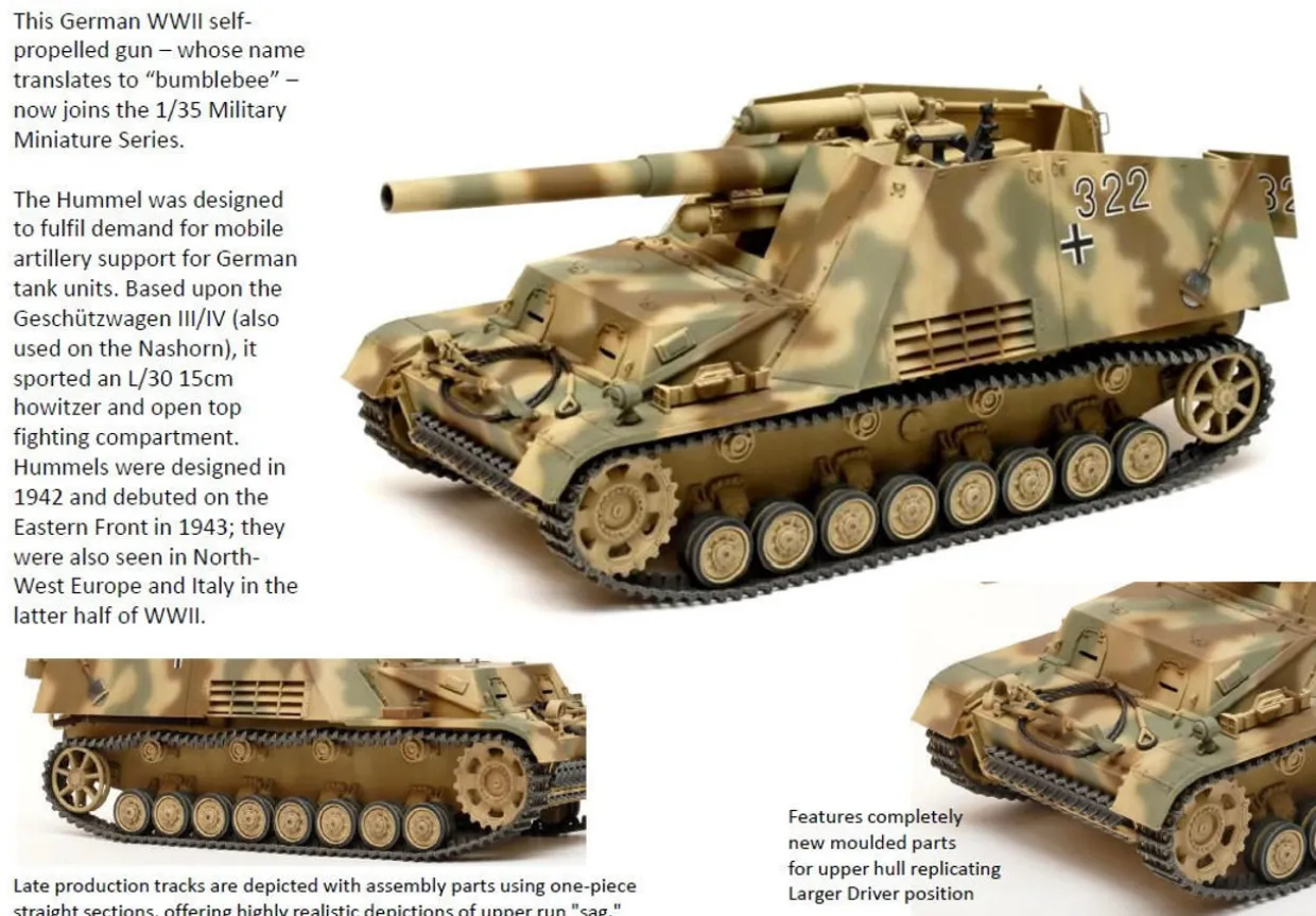 Tamiya 1/35 Sd.Kfz.165 Hummel Late Production