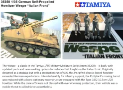 Tamiya 1/35 Sd.Kfz.124 Wespe SPG Italian Front