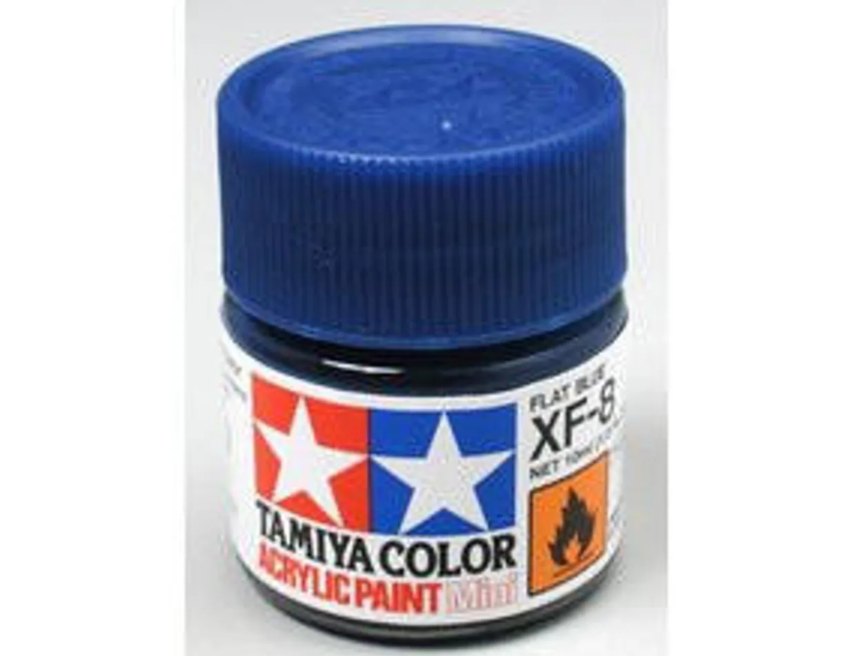 Tamiya Mini XF-08 Flat Blue 10ml Acrylic Paint