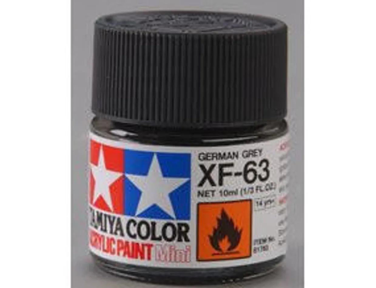 Tamiya Mini XF-63 Flat German Grey 10ml Acrylic Paint