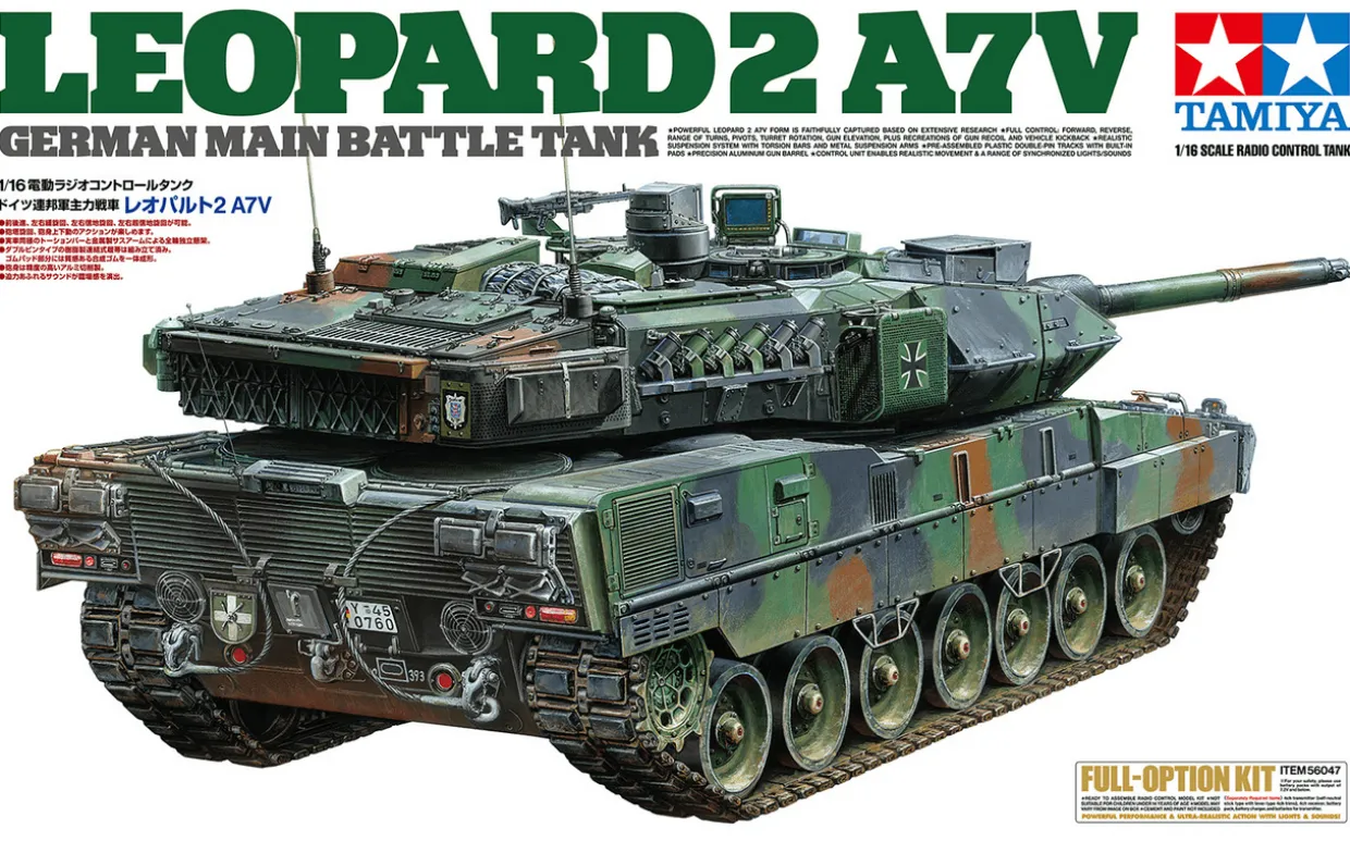 Tamiya RC 1/16 Leopard 2 A7V Full Option Model Tank Kit