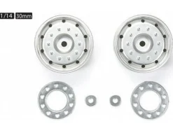 Tamiya RC Metal Plated Truck Wheels 30mm/Hex Hub/Matt Finish