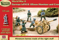 Valiant Miniatures 1/72 WWII German LeFH 18 105mm Howitzer and Crew
