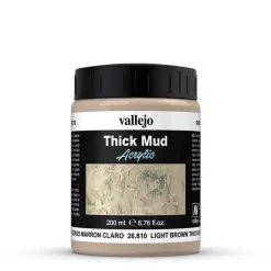 Vallejo Acrylic Weathering Effects 200ml Light Brown Thick Mud