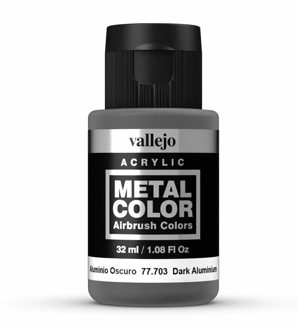 Vallejo Metal Color 703 32ml Dark Aluminium Acrylic Paint