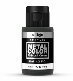 Vallejo Metal Color 712 32ml Steel Acrylic Paint