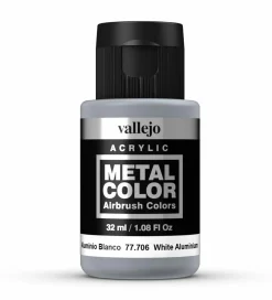Vallejo Metal Color 706 32ml White Aluminium Acrylic Paint