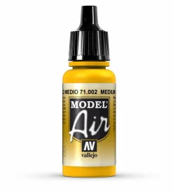 Vallejo Model Air 002 17ml Medium Yellow Matt Acrylic