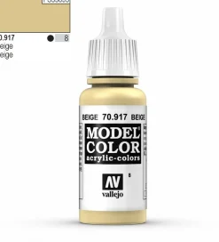 Vallejo Model Color 917 17ml Beige Matt Acrylic Paint