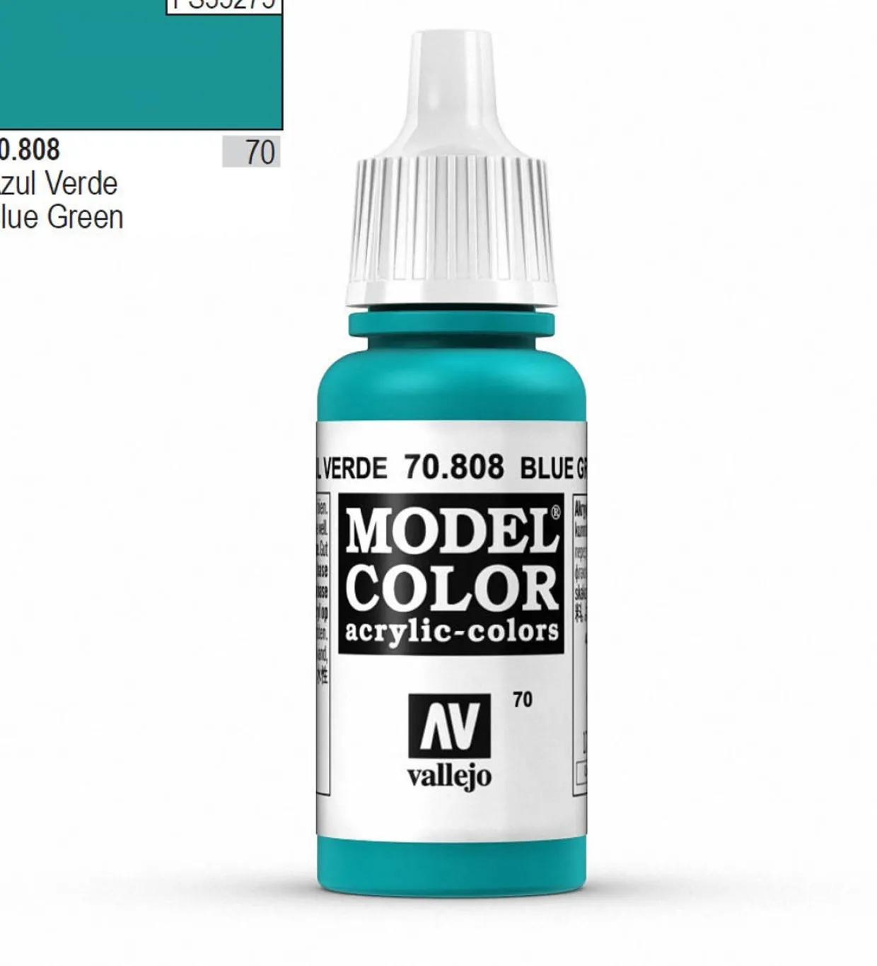 Vallejo Model Color 808 17ml Blue-Green Matt Acrylic