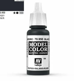 Vallejo Model Color 950 17ml Black Matt Acrylic Paint