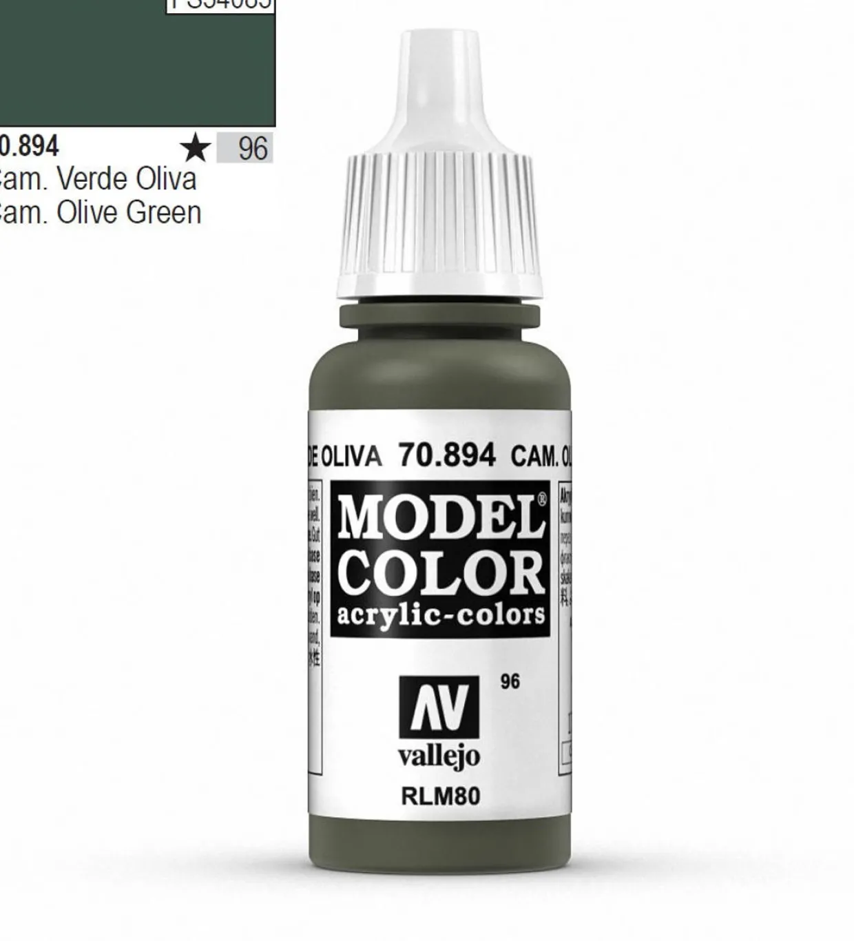 Vallejo Model Color 894 17ml Cam. Olive Green Matt Acrylic