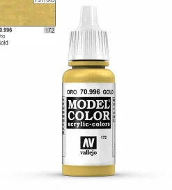 Vallejo Model Color 996 17ml Gold Metallic Acrylic Paint