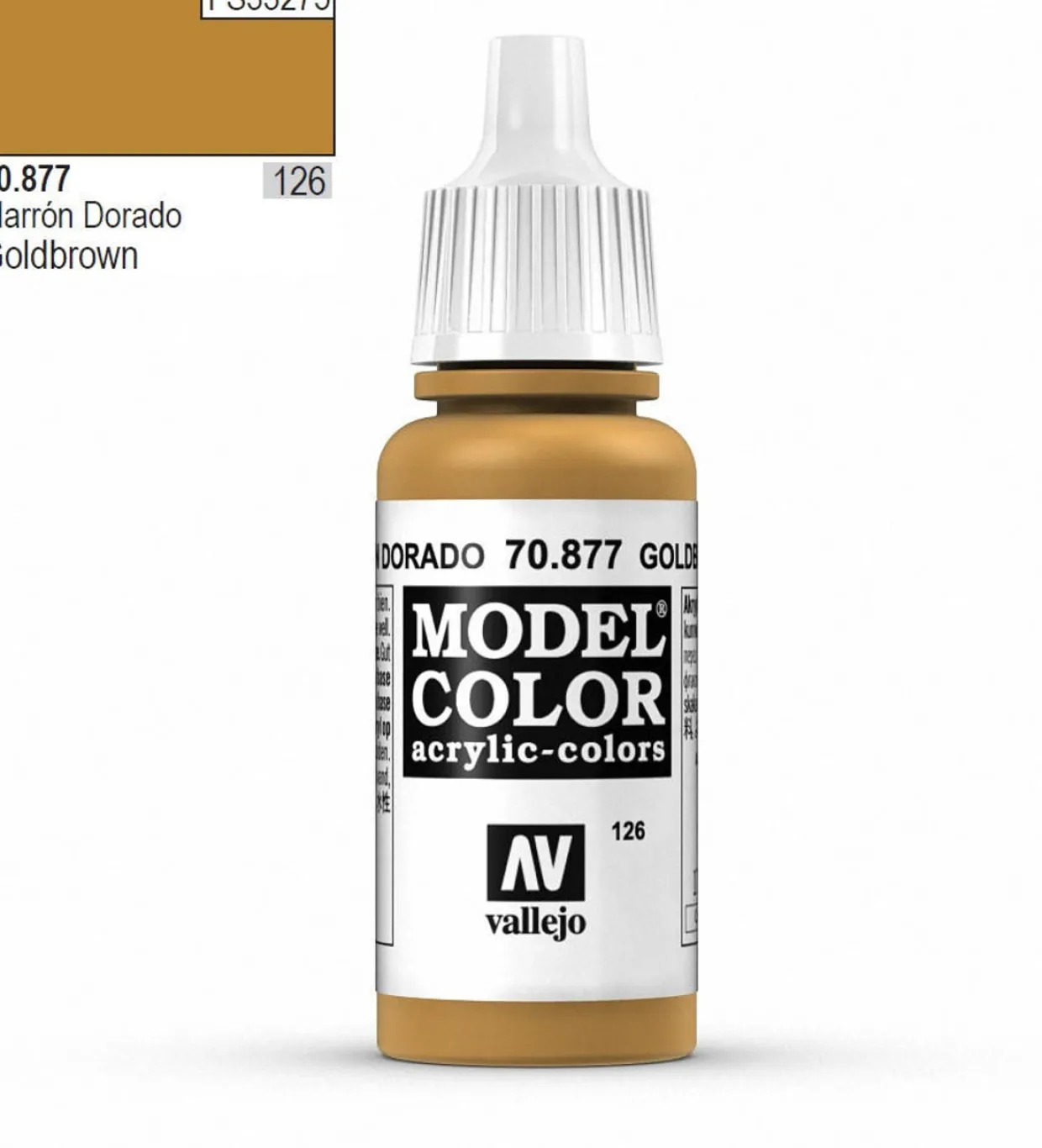 Vallejo Model Color 877 17ml Gold-Brown Matt Acrylic Paint