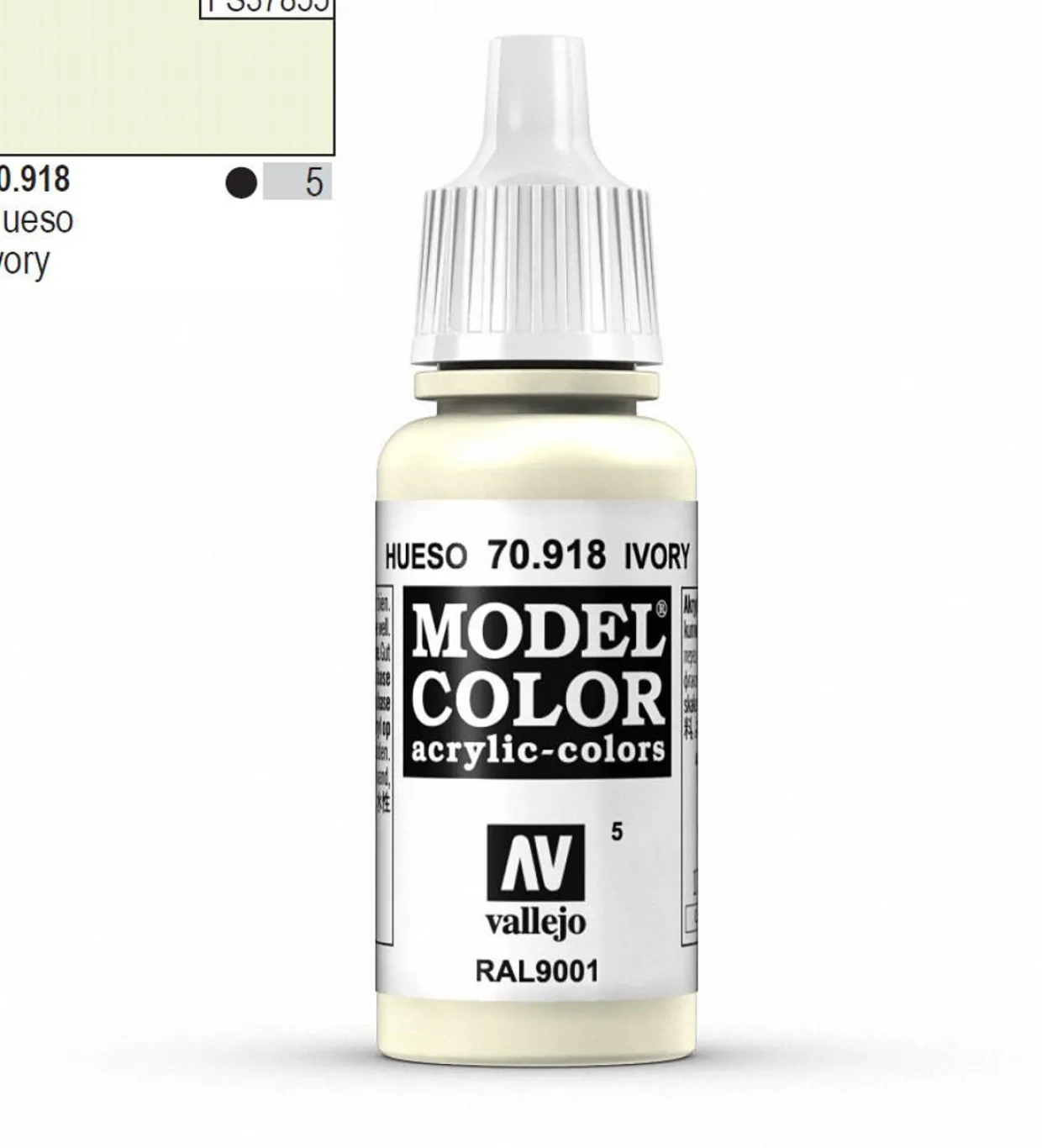 Vallejo Model Color 918 17ml Ivory Matt Acrylic Paint