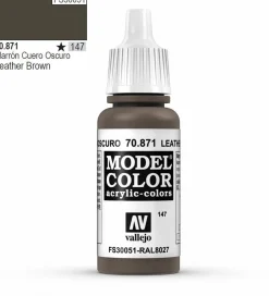 Vallejo Model Color 871 17ml Leather Brown Matt Acrylic