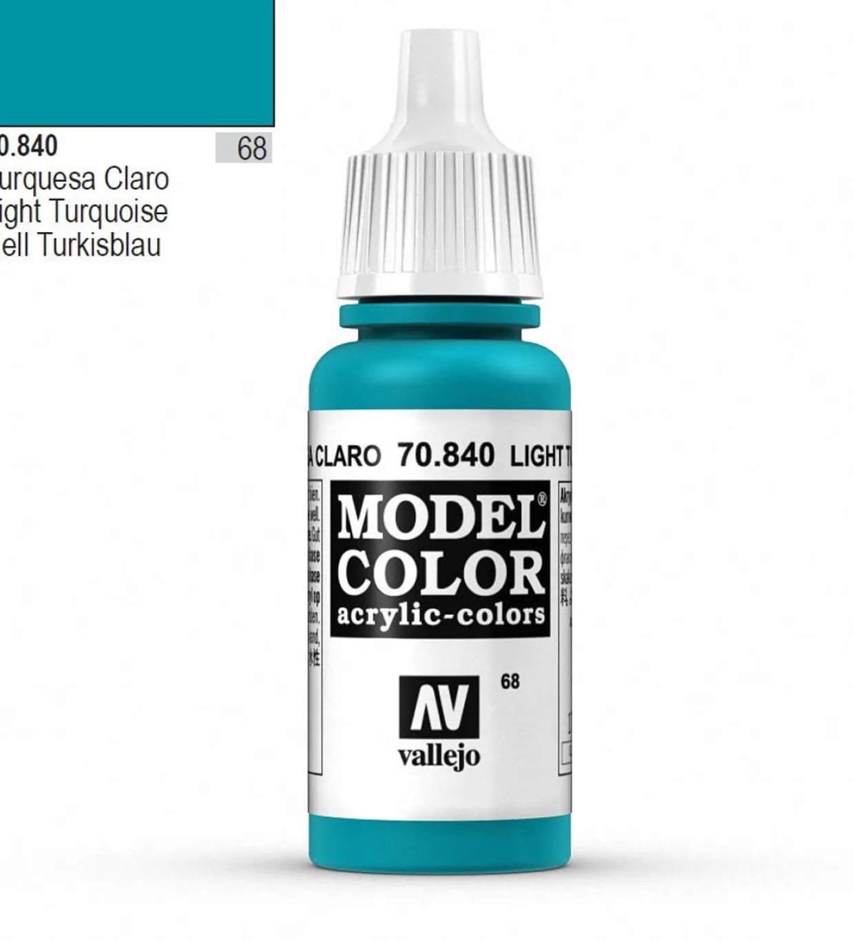 Vallejo Model Color 840 17ml Light Turquoise Matt Acrylic