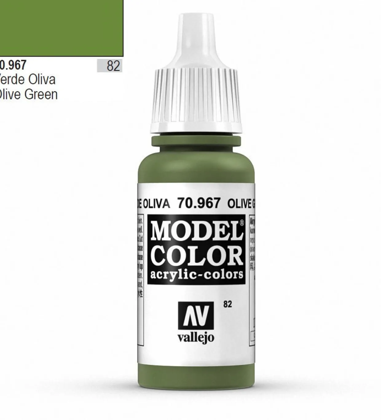 Vallejo Model Color 967 17ml Olive Green Matt Acrylic Paint