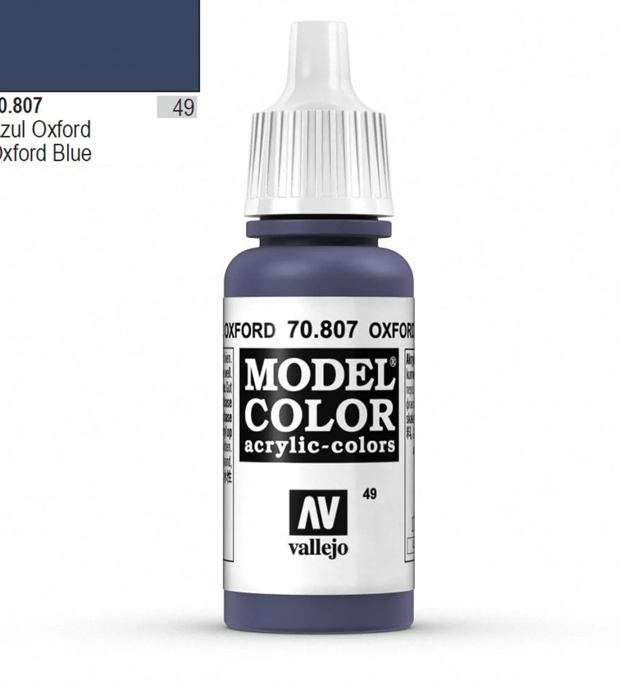 Vallejo Model Color 807 17ml Oxford Blue Matt Acrylic