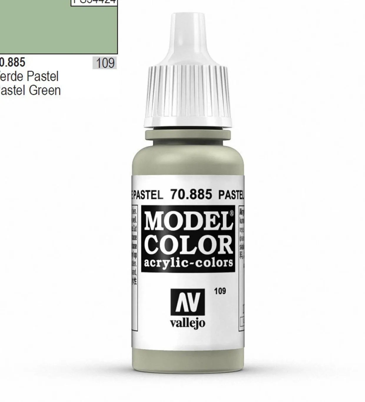 Vallejo Model Color 885 17ml Pastel Green Matt Acrylic Paint