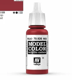 Vallejo Model Color 926 17ml Red Matt Acrylic Paint